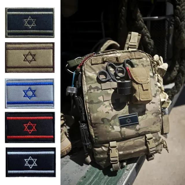 Jewish Israel National Flag Patch Embroidered Uniform Israeli/ Tactical S4J7