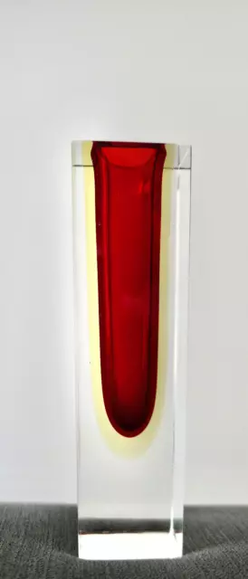 FLAVIO POLI ET SOMMERSO SUPERBE VASE en COULEUR VERRE de MURANO ép 1970