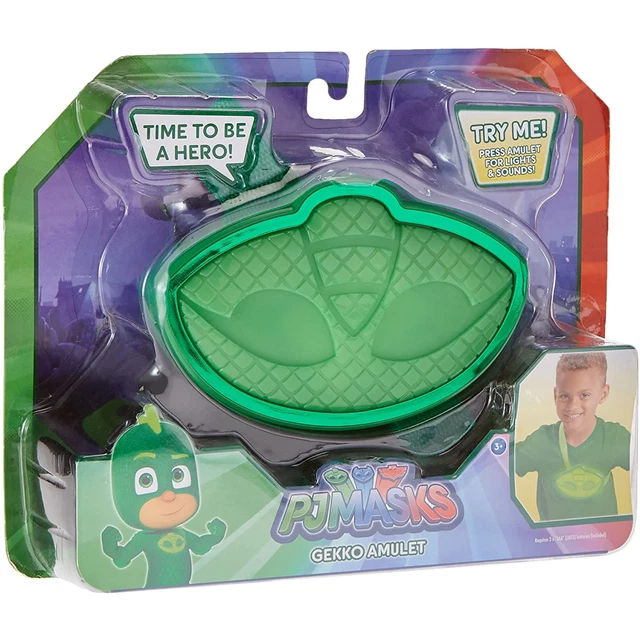 PJ MASKS HEROES Gekko Amulet Light&Sounds Dress Up Pretend Toy (Box