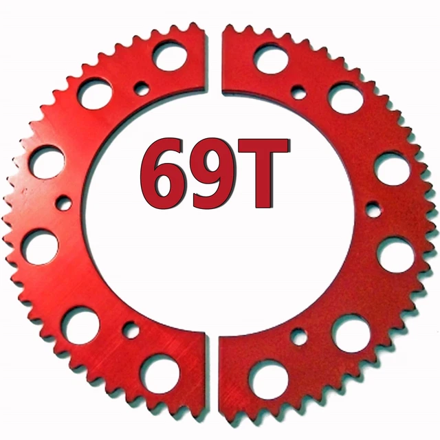 69T (tooth) #35 Chain Split Sprocket Racing Go-Kart Fun Cart Barstool Gear RLV