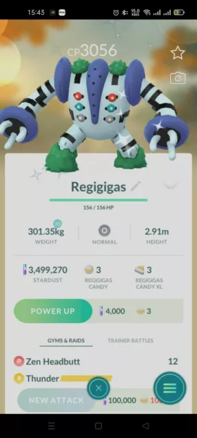 ✨ Shiny Regigigas ✨ Legendary Pokemon Sword and Shield Perfect IV Pokémon