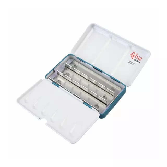 Rosa Gallery Watercolour Metal Case for 12 Whole Pans or 18 Half pans, Turquoise