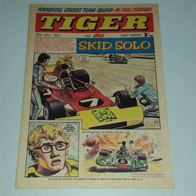 Tiger And Jag 28Th July 1973 Ipc Magazines British Weekly Comic