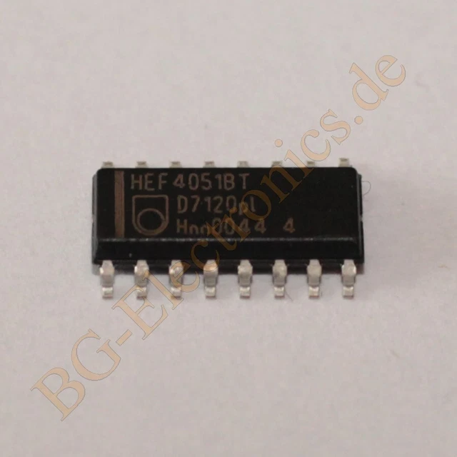 Lot De 40 Multiplexeurs Analogiques Philips HEF4051BT - Circuit 8:1 - 16 Broches Format SO - Neufs