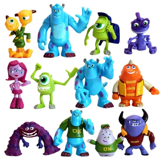 12PCS MONSTERS UNIVERSITY Mike Sully Monsters Inc Action Figure Xmas