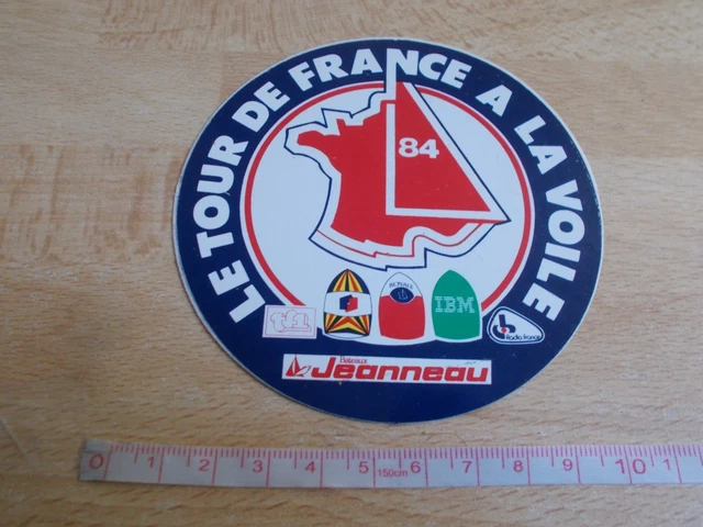 Autocollant sticker vintage publicitaire Le tour de France à la voile