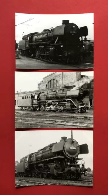 3 x DDR Eisenbahn Foto 1969 DB Dampflok BR 042 096-8, 044 508-0, 043 326 ( 62010