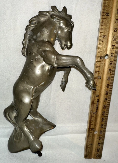 Antique Mustang Horse Hood Ornament Car Auto Emblem Gas Oil Service Station