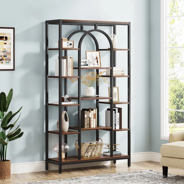 TRIBESIGNS 71& TALL Etagere Bookcase Bookshelf Open Storage Shelves
