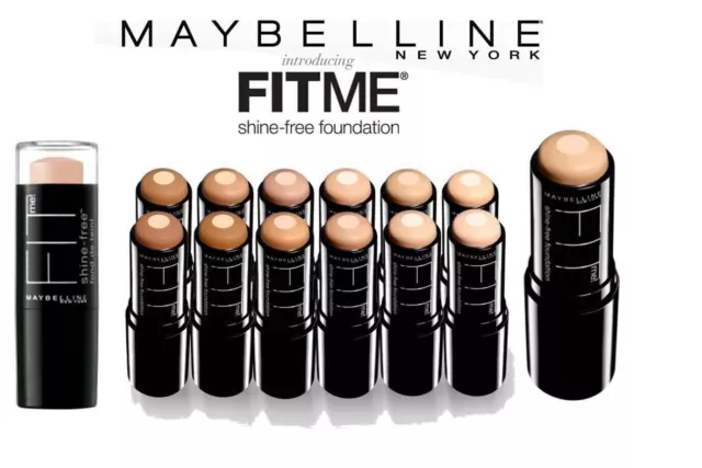Maybelline Fit Me Anti-brillance Base Bâton 9ml Scellé - Choisissez Ombre