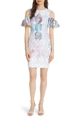Ted Baker London Krimba Sea of Clouds Sheath Dress (Size 4= 12 US)