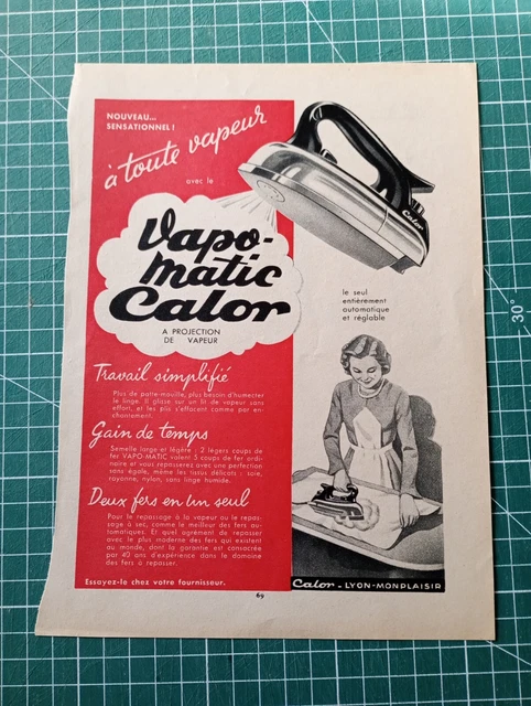 PUBLICITÉ PAPIER - Fers à Repasser Calor De 1956 EUR 2,95 - FR