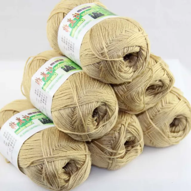 Sale New 6 Skeins x 50gr Soft Bamboo Cotton Hand Knitting Crochet Baby Yarn 926