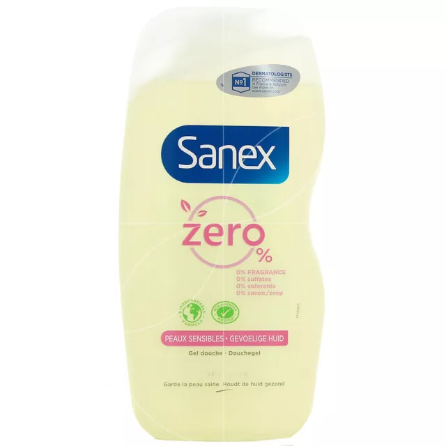 Sanex - Zero% gel douche Peaux Sensibles - 500ml