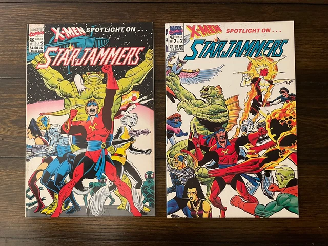 X-Men Spotlight On Starjammers 1 & 2 1990 Marvel Lot Great Condition