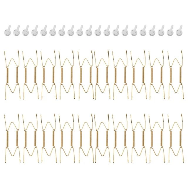 20 Pieces 6 Inch Invisible Plate Hangers Wall Plate Hangers Brass Wire5457