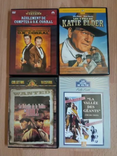 lot de 4 Grands WESTERN Films DVD comme neufs