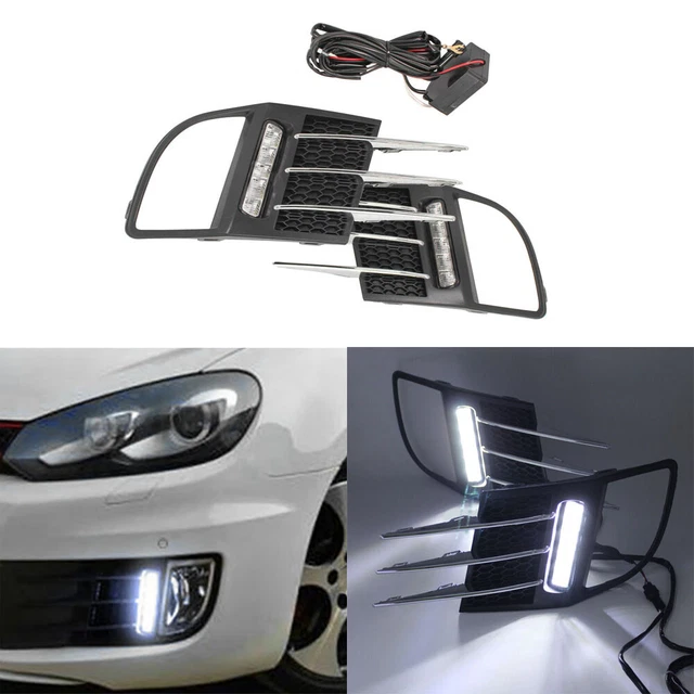 Per VW Golf 6 A6 MK6 GTI GTD 2009 2010 2011 2012 LED DRL Luce di marcia diurna
