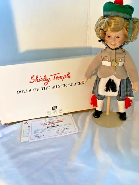 Shirley Temple"Wee Willie Winkie" Porcelain Doll-1986-Dolls of the Silver Screen