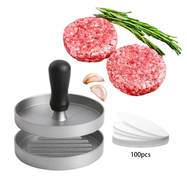 Presse à Hamburger En Aluminium - Moule à Steaks Hachés Antiadhésif - Pour BBQ Et Cuisine Maison