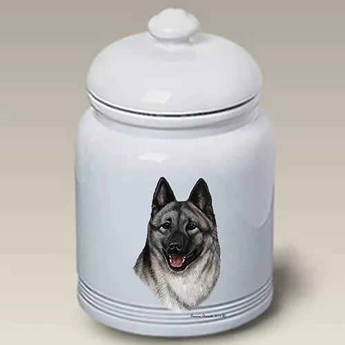 Norwegian Elkhound Ceramic Treat Jar TB 34403