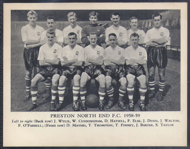 Fleetway-Football Teams 1958/59- Preston North End Fc