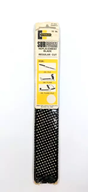 NOS! Vintage Stanley Surform 10" Regular Cut Blade 21-293 Made in USA/England 2