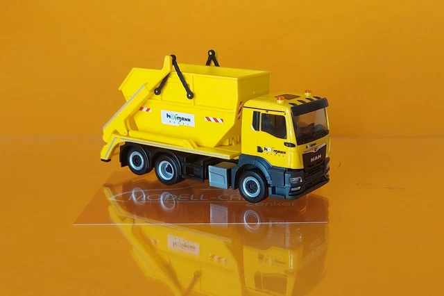 Modellino Camion MAN TGS NN Meiller Ribaltabile 4 Assi Herpa - Scala 1:87, In Plastica, Made In Germany