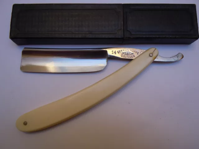 German Hoppe 14 Solingen rasoir rasoio rasiermesser straight razor