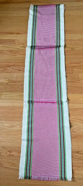 Weihnachtstischläufer Mit Rot & Weihnachtsmann-Motiv, 33 X 183 Cm, Aus Leinenstoff