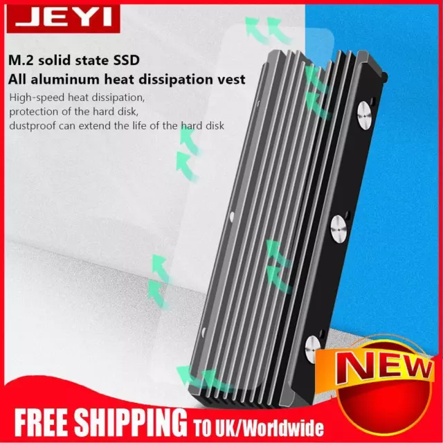 JEYI M.2 NVME NGFF 2280 SSD Heatsink Computer Cooling Thermal Pad (Black)