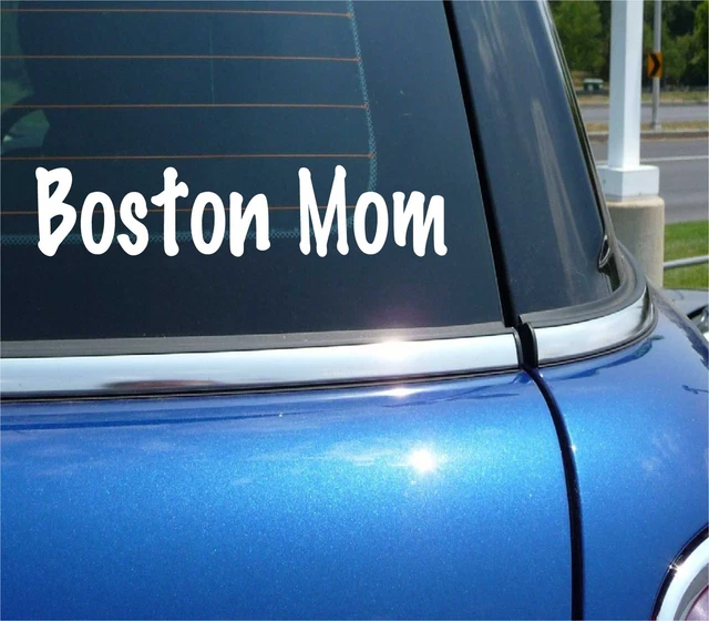 Boston Mom Terrier Dog Pet Funny Decal Sticker Art Car Wall