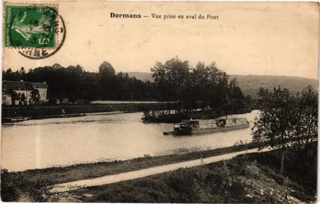 CPA DORMANS - Vue prise en aval du Pont (245325)