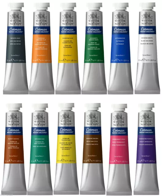 Winsor & Newton Cotman Wasserfarbe 21ml RÖHREN - 40 Farben - KAUFEN 5 ERHALTEN SIE 1 KOSTENLOS