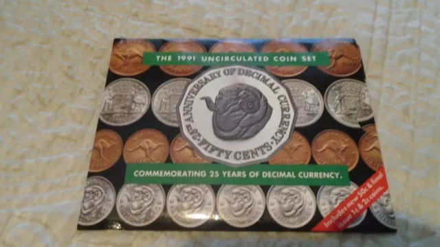 The Royal Australian Mint 1991 Uncirculated Coin Set.