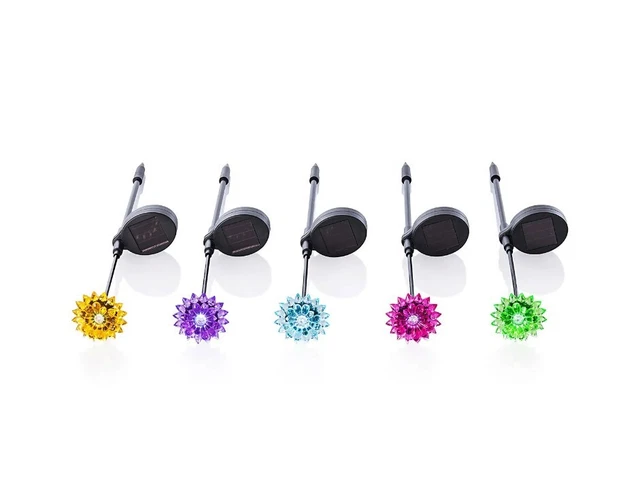 5er Set Solarlicht LED Laterne Solar Gartenlaterne