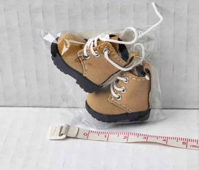 Doll Boots 30mm dark tan ,Fits Effner Heartstring,Mini Paola & similar dolls