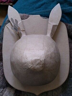 Décopatch maché conejo cabeza de trofeo (MA014o), 16x30x 22cm, Marrón Manualidades Etc