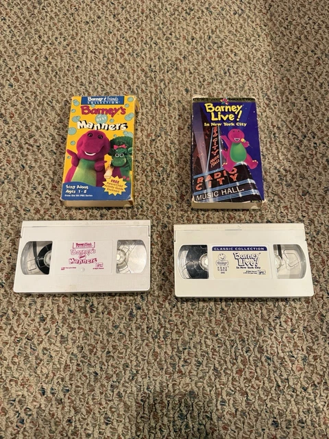 BARNEY VHS BUNDLE Live! In New York City Barney’s Best Manners Tape Lot ...