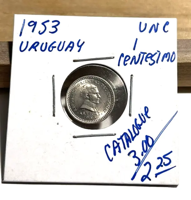 1953 Uruguay 1 Centesimo UNC (INV F)