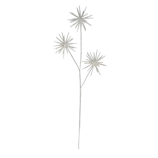 Northlight 24" Snow White Glitter Star Ball Artificial Christmas Spray