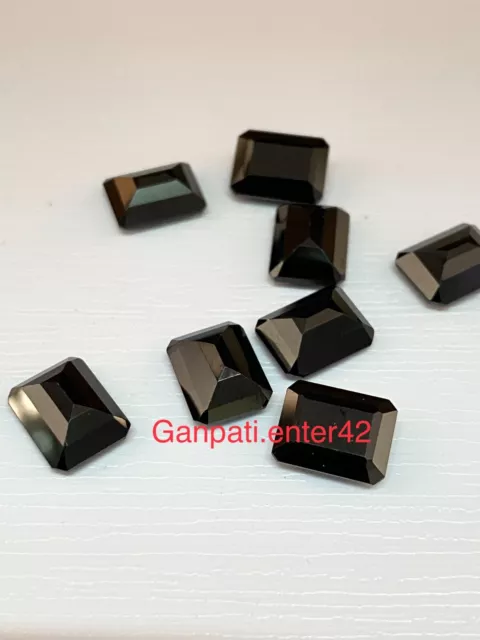 Natural Black Spinel Faceted Octagon Cut 9x7MM Calibrated Size Loose Gemstone E