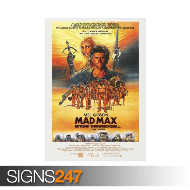 MAD MAX 3 BEYOND THUNDERDOME (ZZ286) MOVIE POSTER Poster Print Art A0 A1 A2 A3