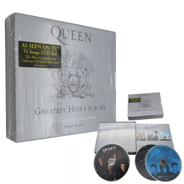 Queen - Greatest Hits I II & III - The Platinum Collection 51 Songs 3CD Box Set