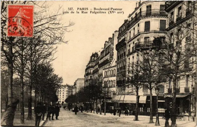 CPA PARIS (15e) Boulevard Pasteur. prise de la Rue Falguieres (563332)