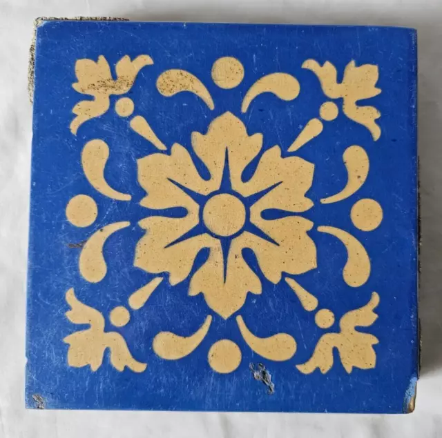 Minton Gothic Revival Arts & Crafts Style 19Th Century 6 Inch Architectural Tile