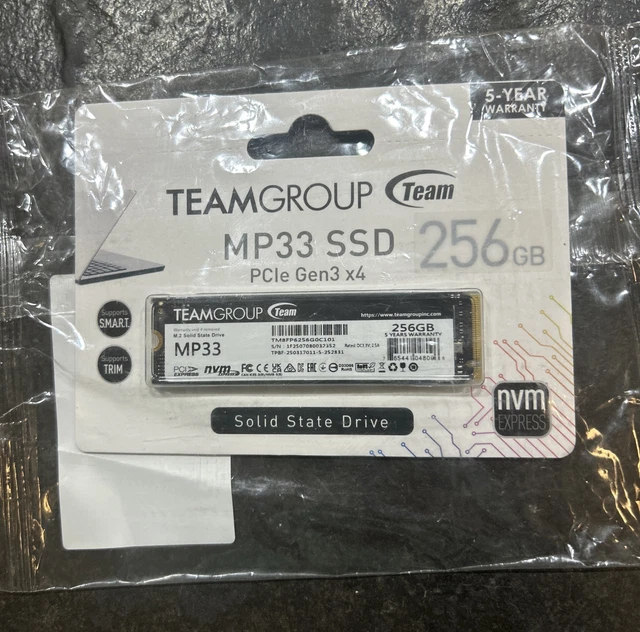 TEAM GROUP MP33 2280 256GB PCIe x4 with NVMe 3D NAND