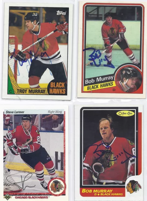 Steve Larmer Signed / Autographed Hockey Card Chicago Black Hawks 1990 UD