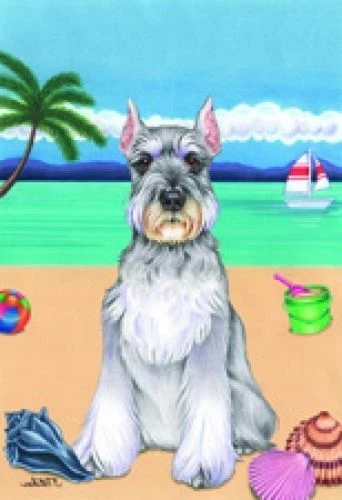 Beach Garden Flag - Schnauzer 690121