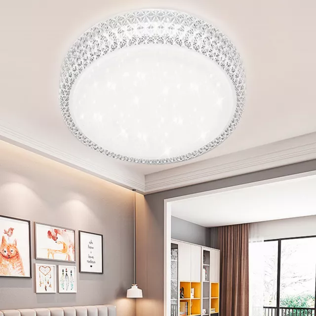 Luxus LED Decken Lampe Wohn Zimmer Sternen Effekt Dimmer Leuchte Schlafzimmer 3